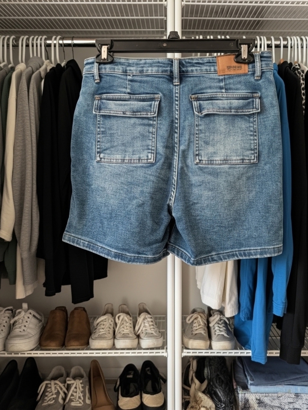 Judy Blue Light Wash Denim Shorts with Patch Back Pockets